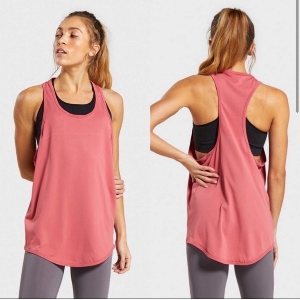 Gymshark Racerback Pink Tank Top Womens Size Small Running Pilates Athletic Yoga